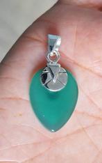 925 zilveren hanger met natuurlijke Groene Onyx steen, Sieraden, Tassen en Uiterlijk, O.T., Nieuw, Ophalen of Verzenden, Orientaltemptation@hotmail.com
