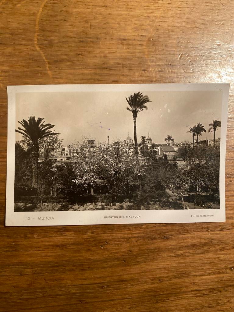 Oude ansichtkaart Murcia, Spanje - Gelopen 1937, Verzenden, 1920 tot 1940, Gelopen, Spanje