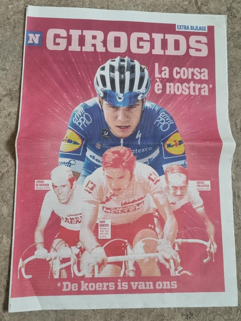 WIELRENNEN Bijlage Giro d'Italia 2021, Ophalen of Verzenden, 1980 tot heden, Krant
