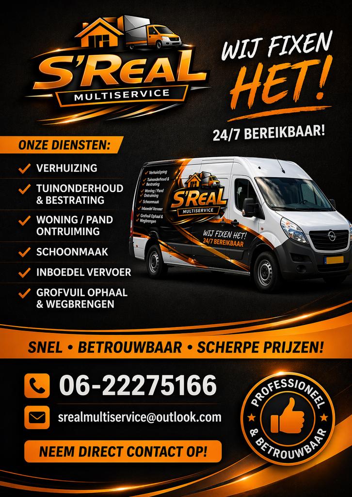 Verhuizingen en meer, Diensten en Vakmensen, Verhuizers en Opslag