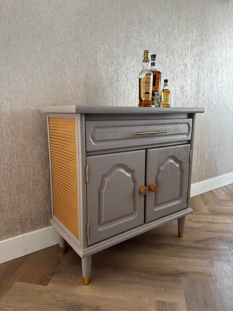 Ladekast met rotan, Huis en Inrichting, Kasten | Dressoirs, Ophalen, Zo goed als nieuw, 25 tot 50 cm, 50 tot 100 cm