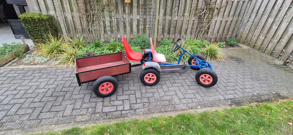 Berg skelter met aanhanger en duozit, Kinderen en Baby's, Speelgoed | Buiten | Skelters, Ophalen, Gebruikt, Berg, Duozit