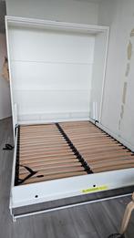 Smartbett opklap bed / bedkast aan de muur, Ophalen, Wit, Tweepersoons, Zo goed als nieuw