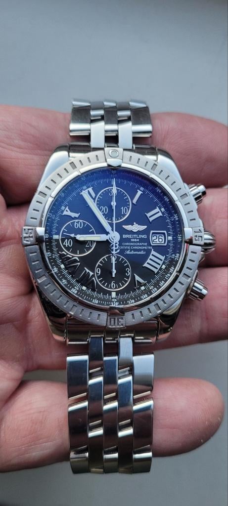 Breitling chronomat Evolution, Ophalen of Verzenden, Zo goed als nieuw, Staal, Breitling