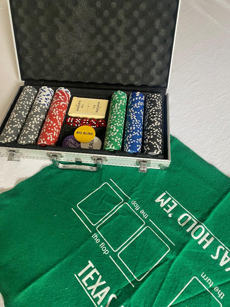 Luxe pokerset, Vijf spelers of meer, Ophalen, Zo goed als nieuw