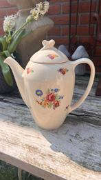 Brocante koffiepot met bloemmotief, Ophalen of Verzenden