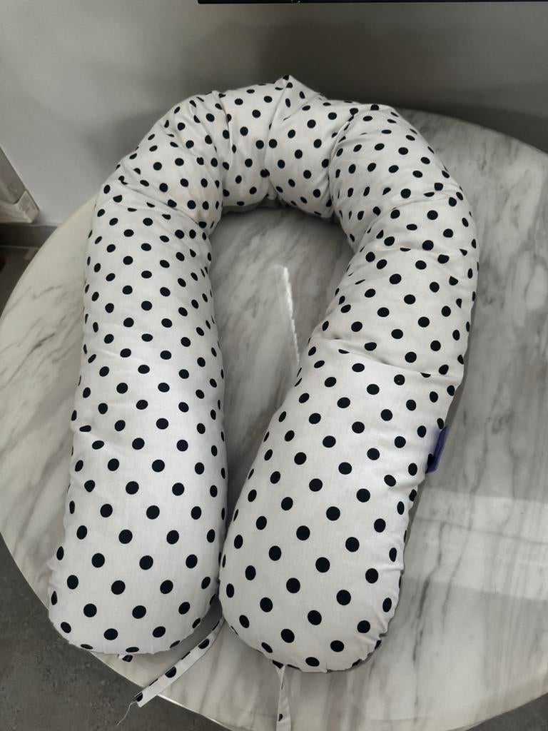 Jukki Borstvoedingskussen - Zwart/Wit Stippen, Verzenden, Zo goed als nieuw, Voedingskussen