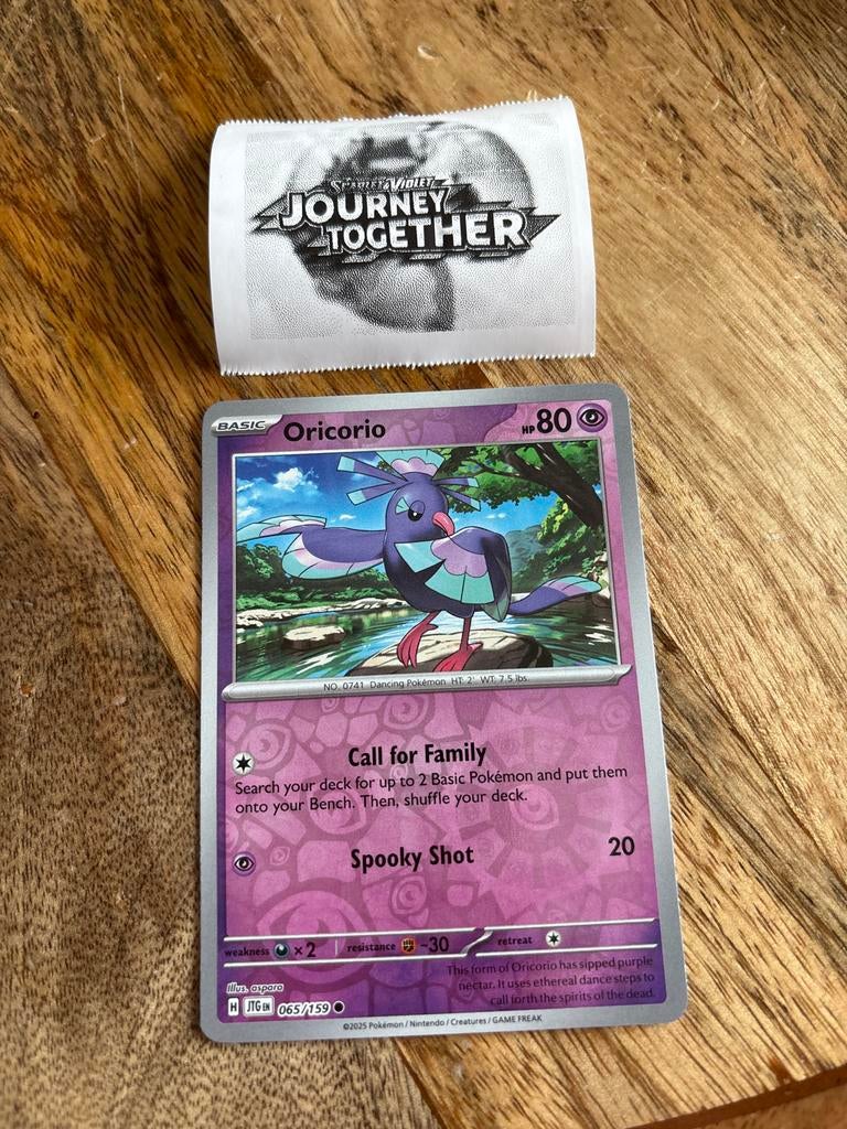 Pokémon Kaart Oricorio (065/159) Scarlet & Violet, Ophalen of Verzenden, Zo goed als nieuw, Losse kaart