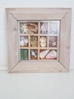 Houten lijst met schelpen en zeesterren, Huis en Inrichting, Ophalen of Verzenden, Zo goed als nieuw, Overige typen, Minder dan 50 cm