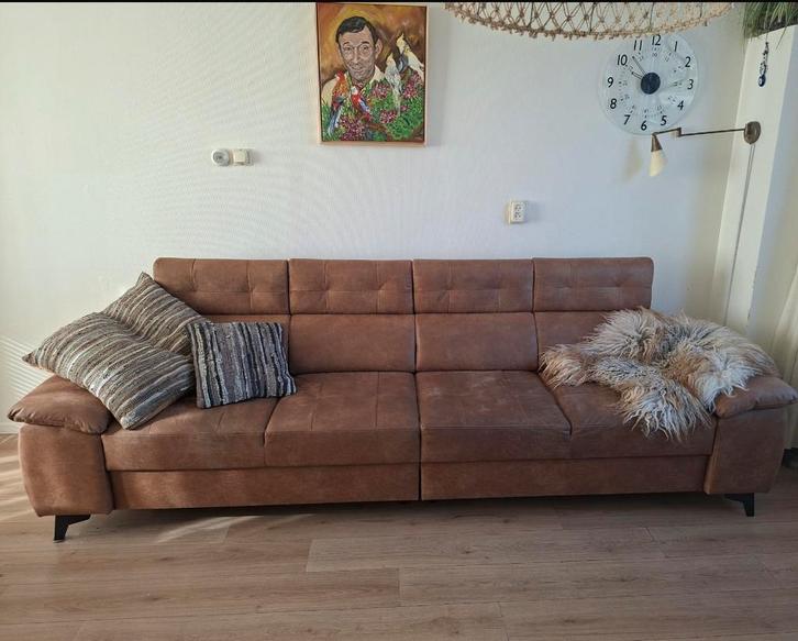 Western bank met hocker 2 jaar oud, Huis en Inrichting, Banken | Sofa's en Chaises Longues, Gebruikt, 300 cm of meer, 100 tot 125 cm