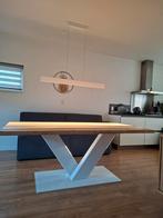 Massief Eiken Boomstamtafel 200x100 | 4,5cm | Mat Gelakt | W, Ophalen, Gebruikt, Eikenhout, 200 cm of meer