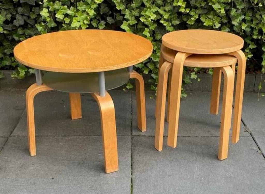 Bijzettafel Salon-Tafel Ikea Frosta Krukjes Kinder Tuinset, Huis en Inrichting, Krukjes, Zo goed als nieuw, Ophalen