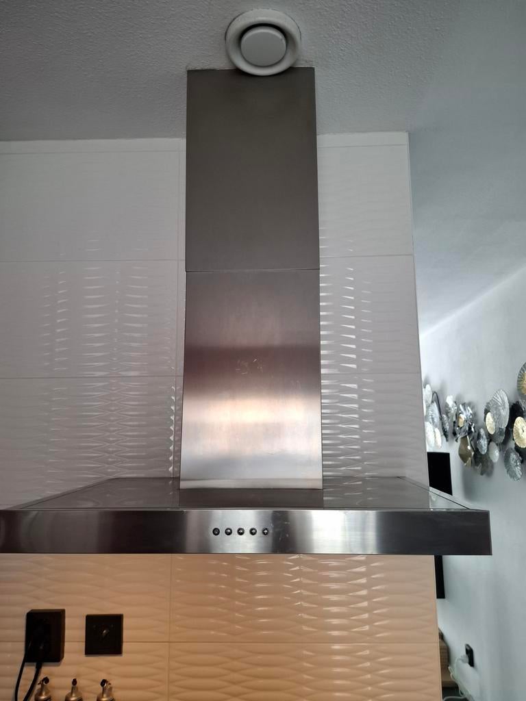 RVS afzuigkap met 2 lampen, Witgoed en Apparatuur, Afzuigkappen, Ophalen of Verzenden, Wandschouwkap