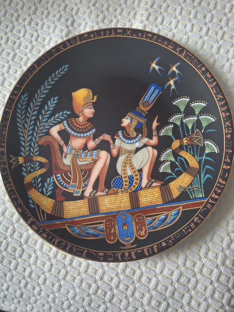 Prachtig Sierbord Porselein Goud opdruk, Ophalen of Verzenden