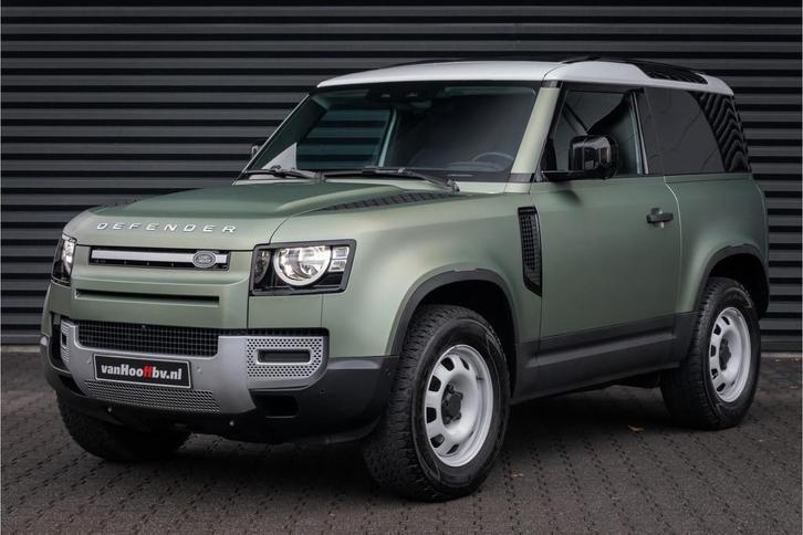 Land Rover Defender 90 Commercial 3.0 D200 3 personen grijs, Auto's, Land Rover, Bedrijf, Te koop, 360° camera, 4x4, ABS, Airbags