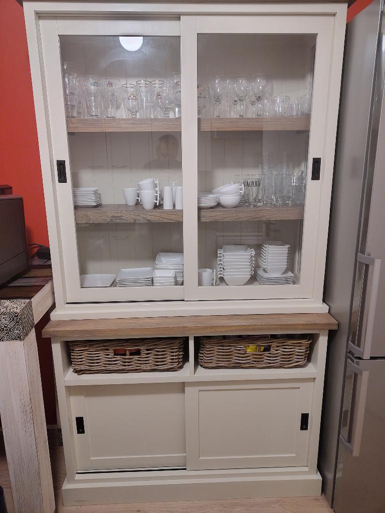 Vitrinekast/servieskast/buffetkast, Huis en Inrichting, Ophalen, Gebruikt, 100 tot 150 cm, 200 cm of meer
