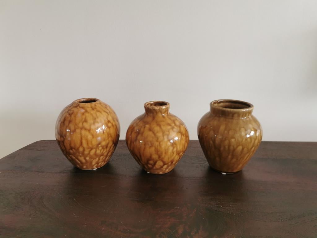 Vazen amber cognac, Ophalen, Overige kleuren, Minder dan 50 cm, Glas