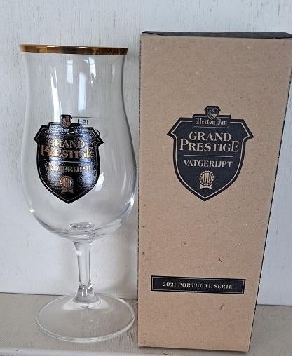 Hertog Jan Proefglaasje Grand Prestige Vatgerijpt in doosje, Verzamelen, Biermerken, Ophalen of Verzenden, Nieuw, Glas of Glazen