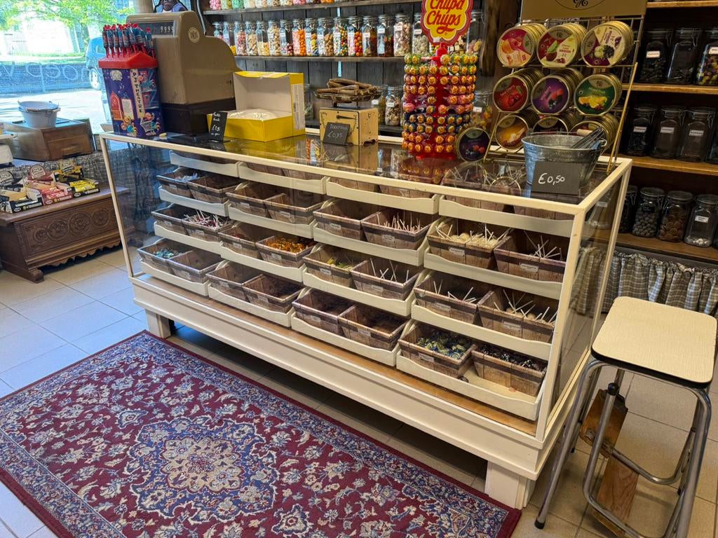 Vintage vitrine toonbank, Ophalen of Verzenden