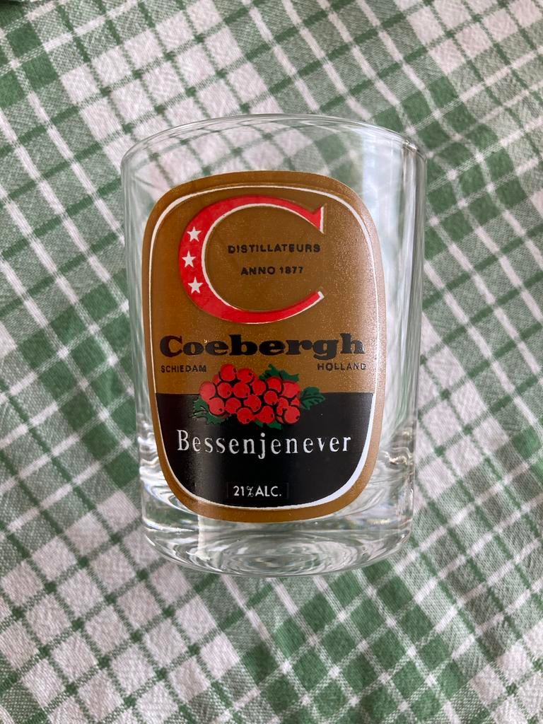 Coenbergh Bessenjenever Glas - Vintage Distilleerders, Glas of Glazen, Ophalen of Verzenden, Overige stijlen, Glas