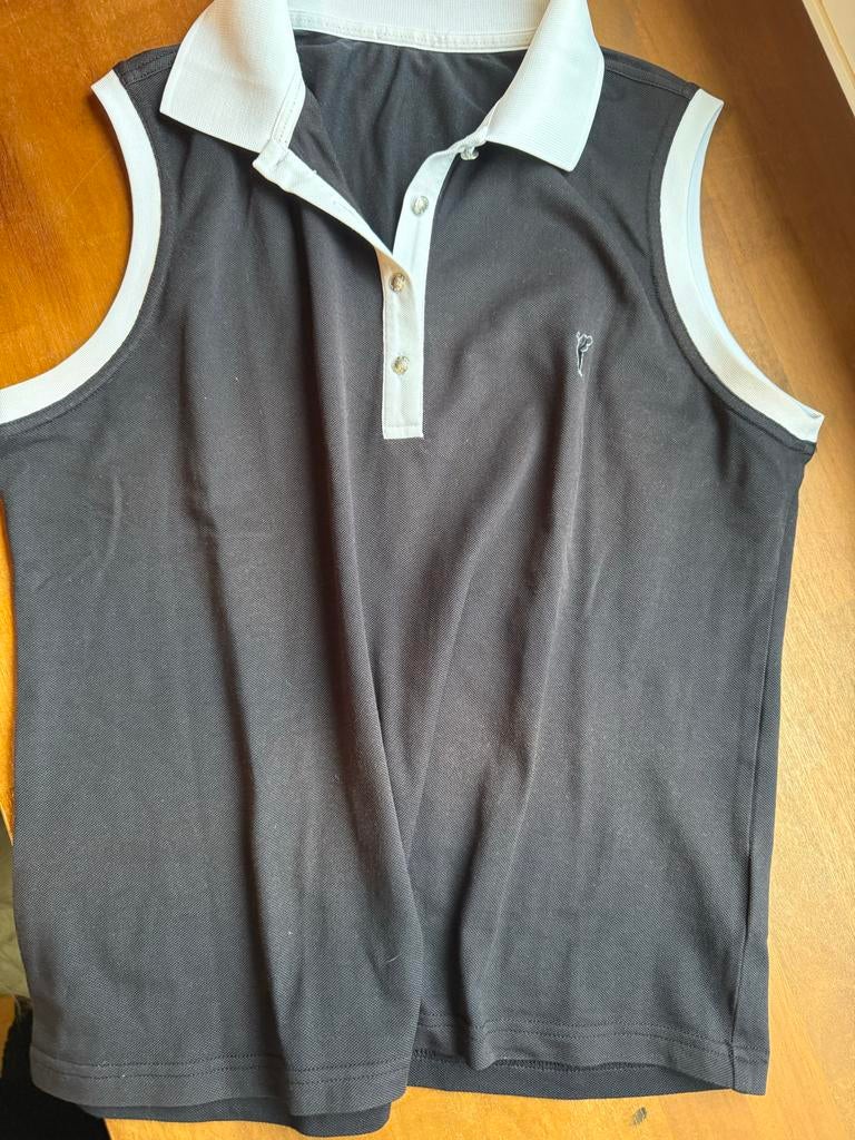 Donkerblauw golfshirt Golfino m 42, Blauw, Maat 42/44 (L), Ophalen of Verzenden, Zonder mouw