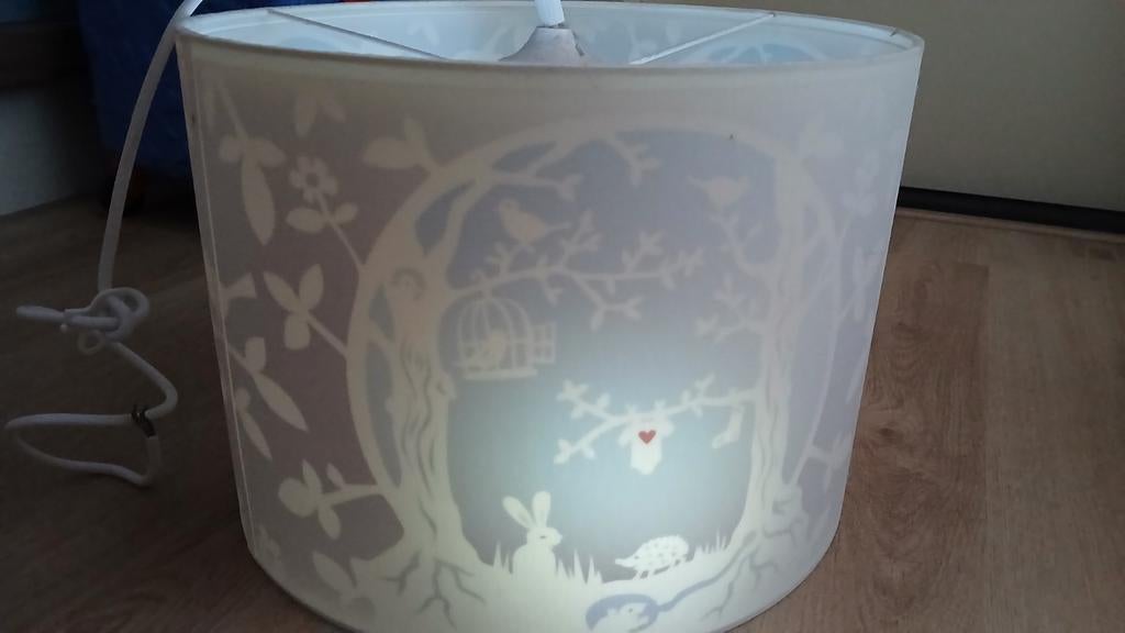 Hartendief hanglamp kinderkamer - Bosdieren, Huis en Inrichting, Lampen | Hanglampen, Ophalen, Stof, Zo goed als nieuw, Minder dan 50 cm