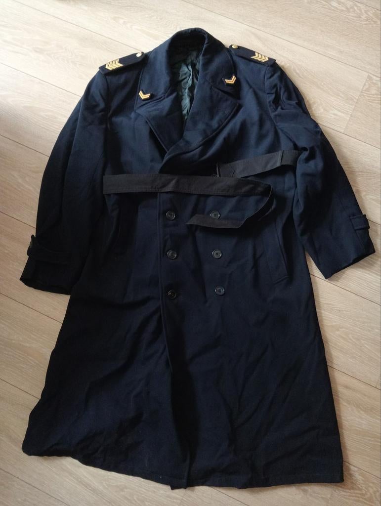 Vintage Nederlandse Marine Overjas - Donkerblauw, Ophalen of Verzenden, Marine, Nederland, Kleding of Schoenen