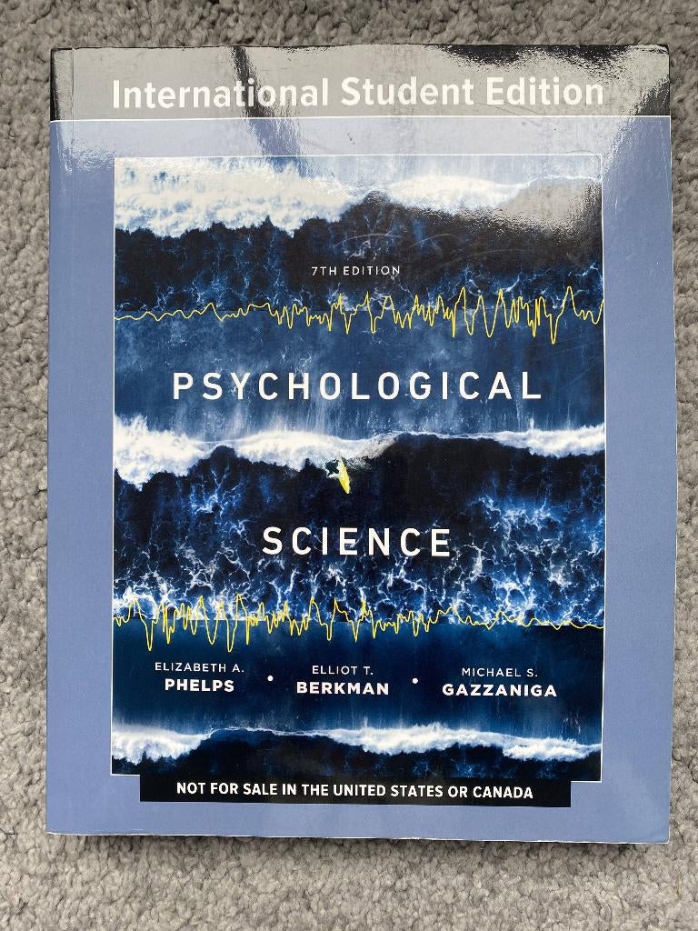 Psychological Science, 9780393884975, E.A. Phelps, Ophalen of Verzenden, Gamma, WO