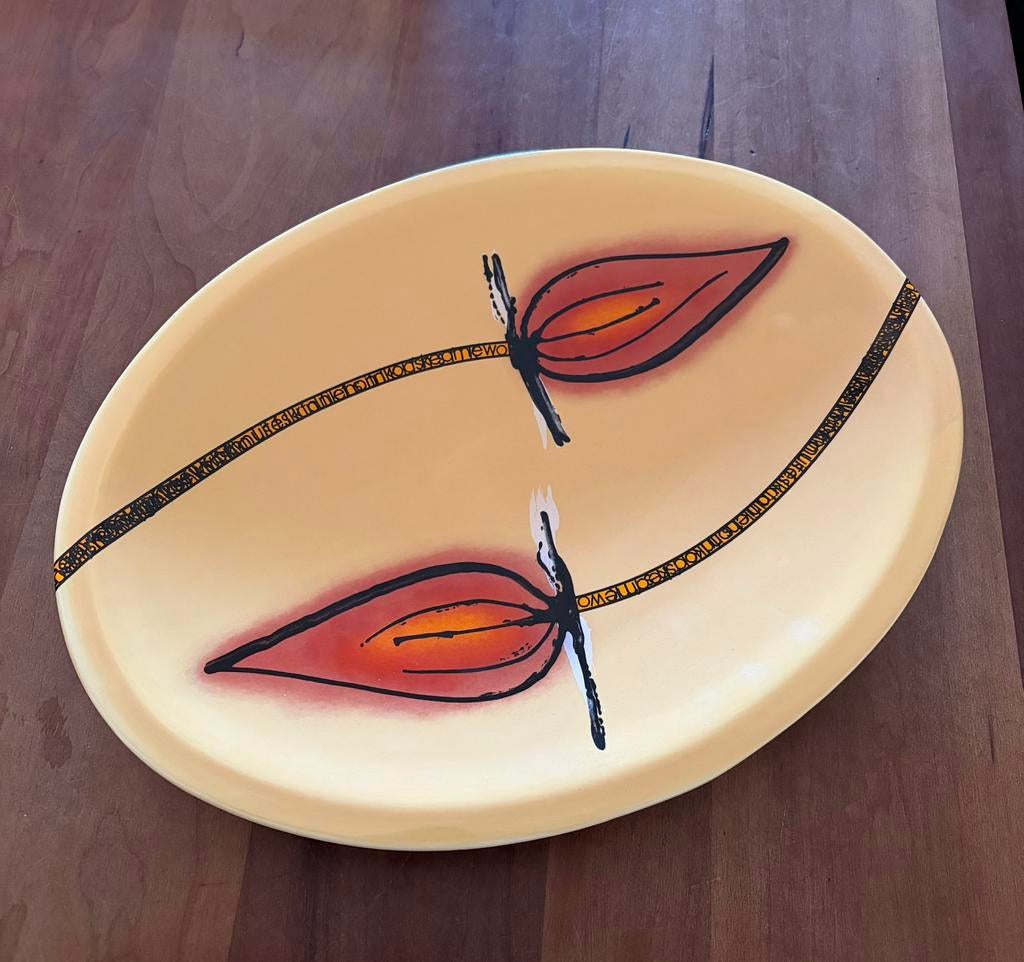 Serveerschaal Jan Kamphuis keramieke  schaal, Ophalen of Verzenden