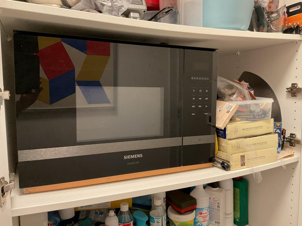 Siemens iq500 studioline magnetron inbouw, Ophalen, Inbouw, Draaiplateau, 45 tot 60 cm