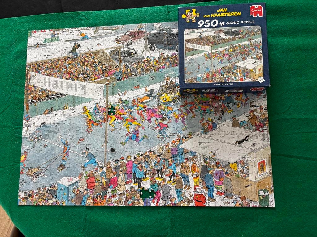 Jan van Haasteren puzzel De Elfstedentocht 950 stukjes, Ophalen of Verzenden, 500 t/m 1500 stukjes, Zo goed als nieuw, Legpuzzel