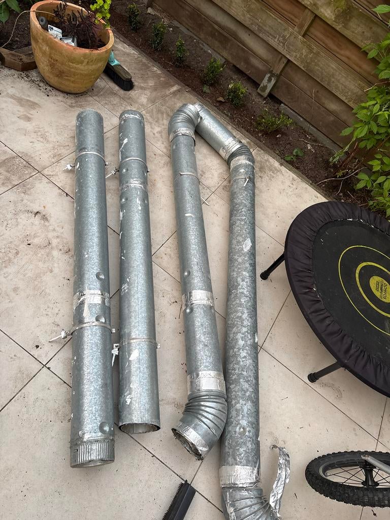 4 metalen buizen, Ophalen, Gebruikt, Afzuiger