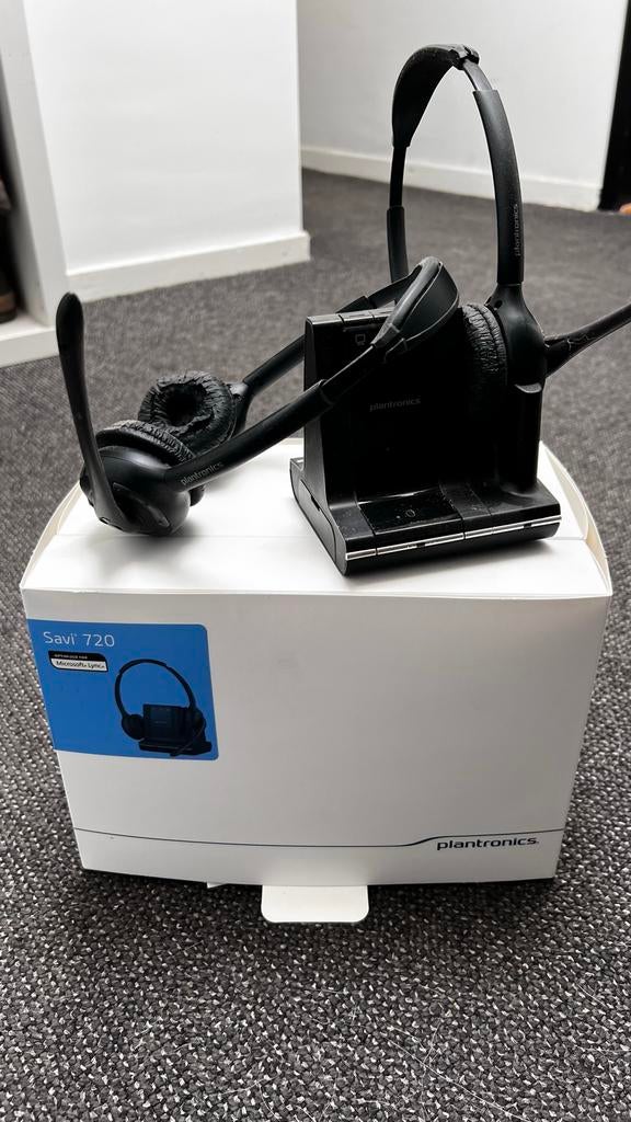 Plantronics Savi 720 Headset met basisstation, Audio, Tv en Foto, Koptelefoons, Overige merken, Gebruikt, Ophalen of Verzenden