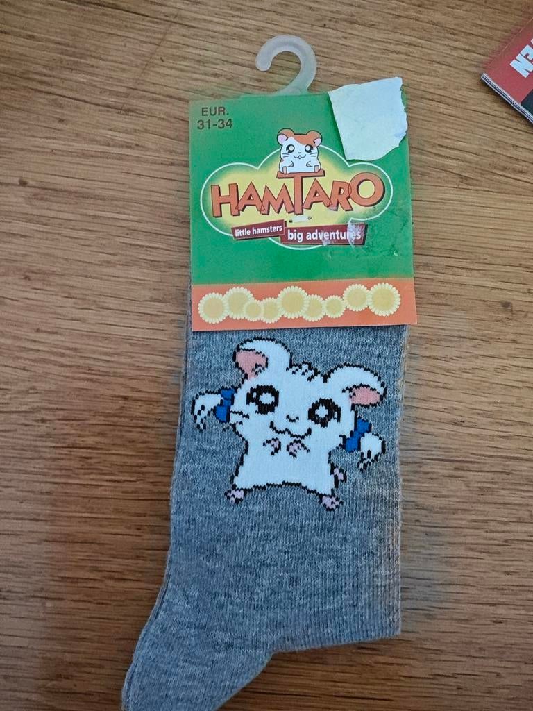 Hamtaro sokjes grijs met print maat 31/34 nieuw, Ophalen of Verzenden, Nieuw, Meisje, Sokken