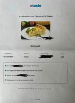 Eten in het DONKER 2 personen bij CTASTE van 59 voor 39 euro, Twee personen, Cadeaubon, Overige typen