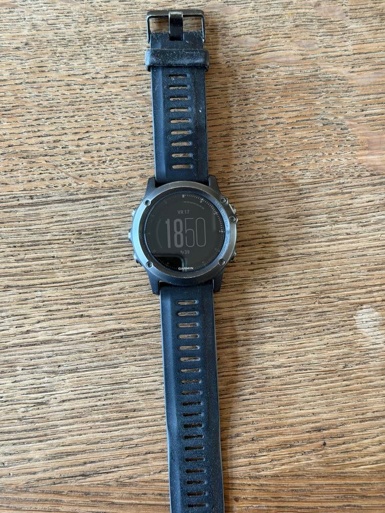 Garmin Fenix 3 HR Sapphire, Sieraden, Tassen en Uiterlijk, Sporthorloges, Verzenden, Hartslag, Gebruikt, Zwart