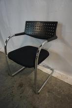Vitra vis a vis vergaderstoel kantoorstoel sledestoel 10x, Ophalen, Gebruikt, Stof, Zwart