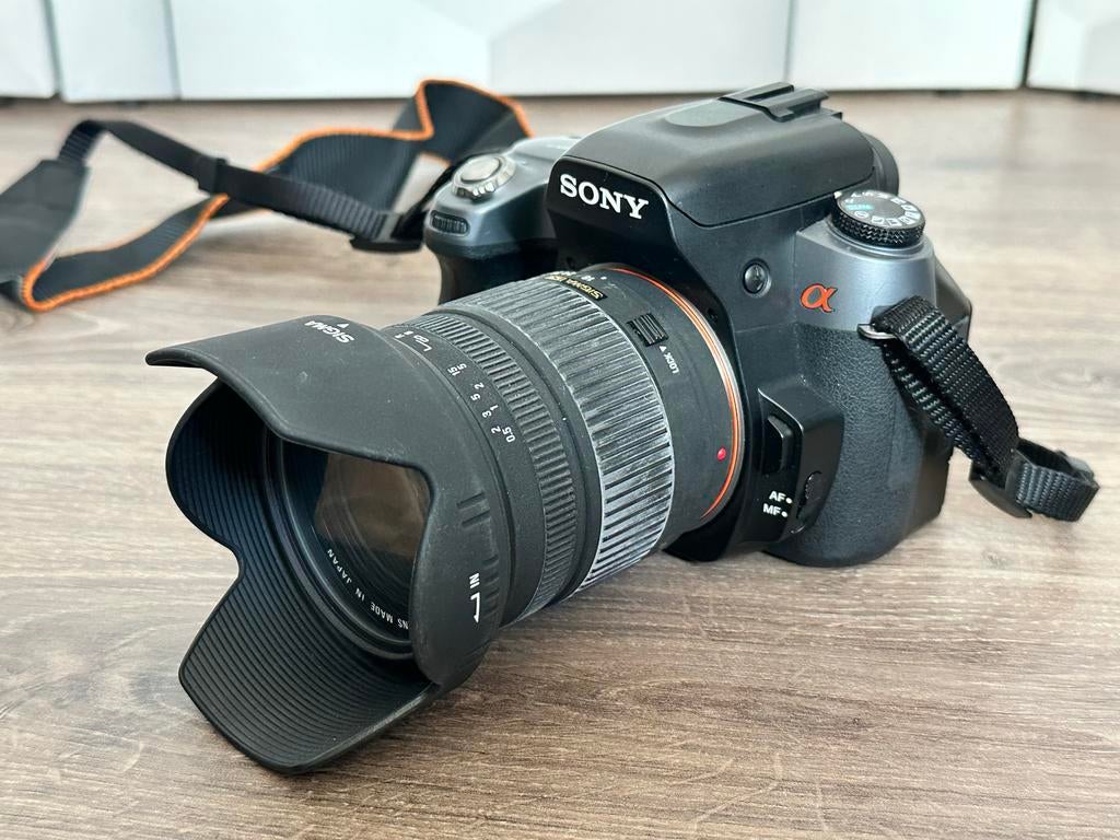 Sony a550 Digitale spiegelreflex met veel lenzen, Ophalen, Gebruikt, Spiegelreflex, Sony