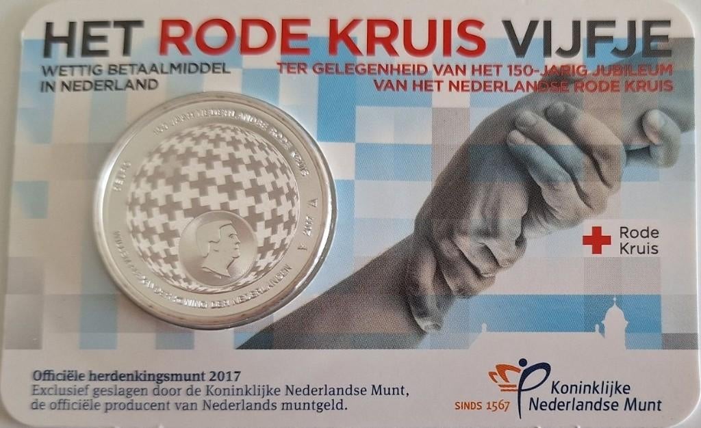 Coincard 2017 - Het Rode Kruis Vijfje - UNC, Verzenden, Overige landen, 5 euro, Setje