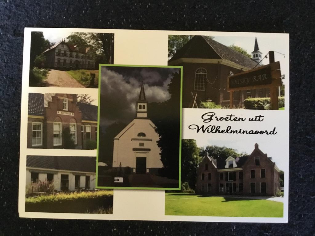 Ansichtkaart Groeten uit Wilhelminaoord - Boekhandel Vledder, Verzamelen, Ophalen of Verzenden, 1980 tot heden, Ongelopen, Drenthe