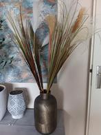 Goud/ koperkleurig vaas net pluimen, Overige kleuren, Ophalen of Verzenden, Minder dan 50 cm, Glas