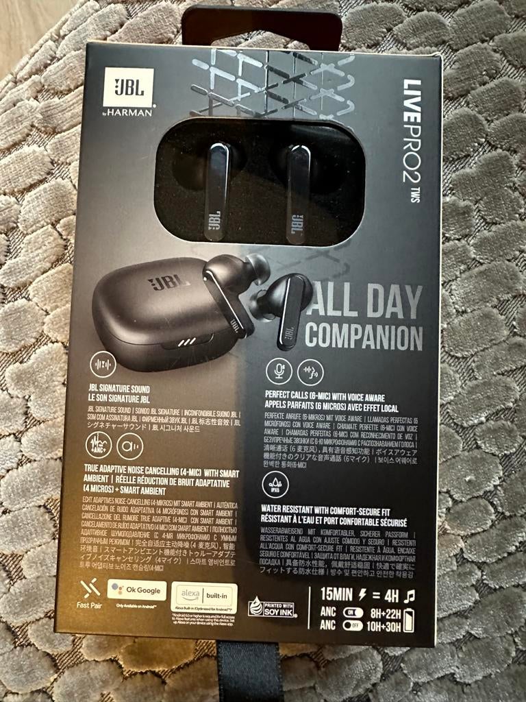 Nieuwe JBL Live Pro 2 TWS draadloze oortjes - Zwart, Ophalen, Nieuw, Overige merken, Draadloos