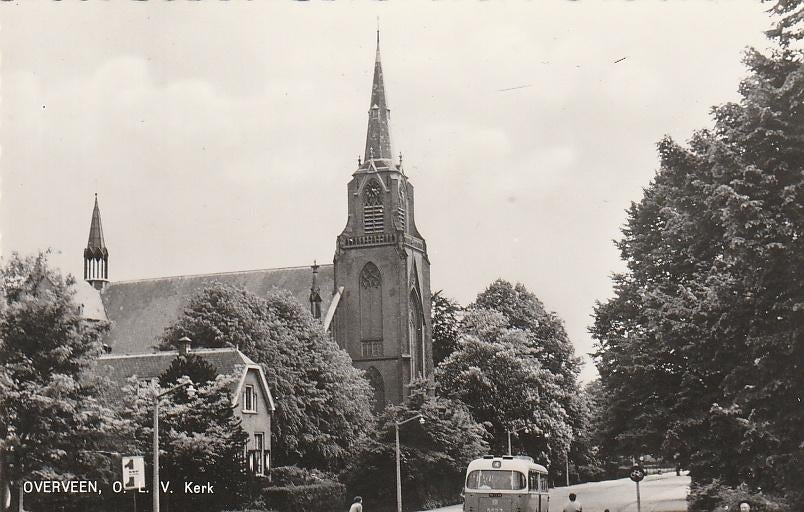 Overveen kerk bus, Ophalen of Verzenden, 1960 tot 1980, Ongelopen