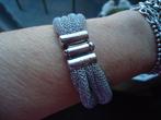 mooie echt zilveren armband adami en matuci zilver mesh, Ophalen of Verzenden, Zo goed als nieuw, Zilver, Zilver