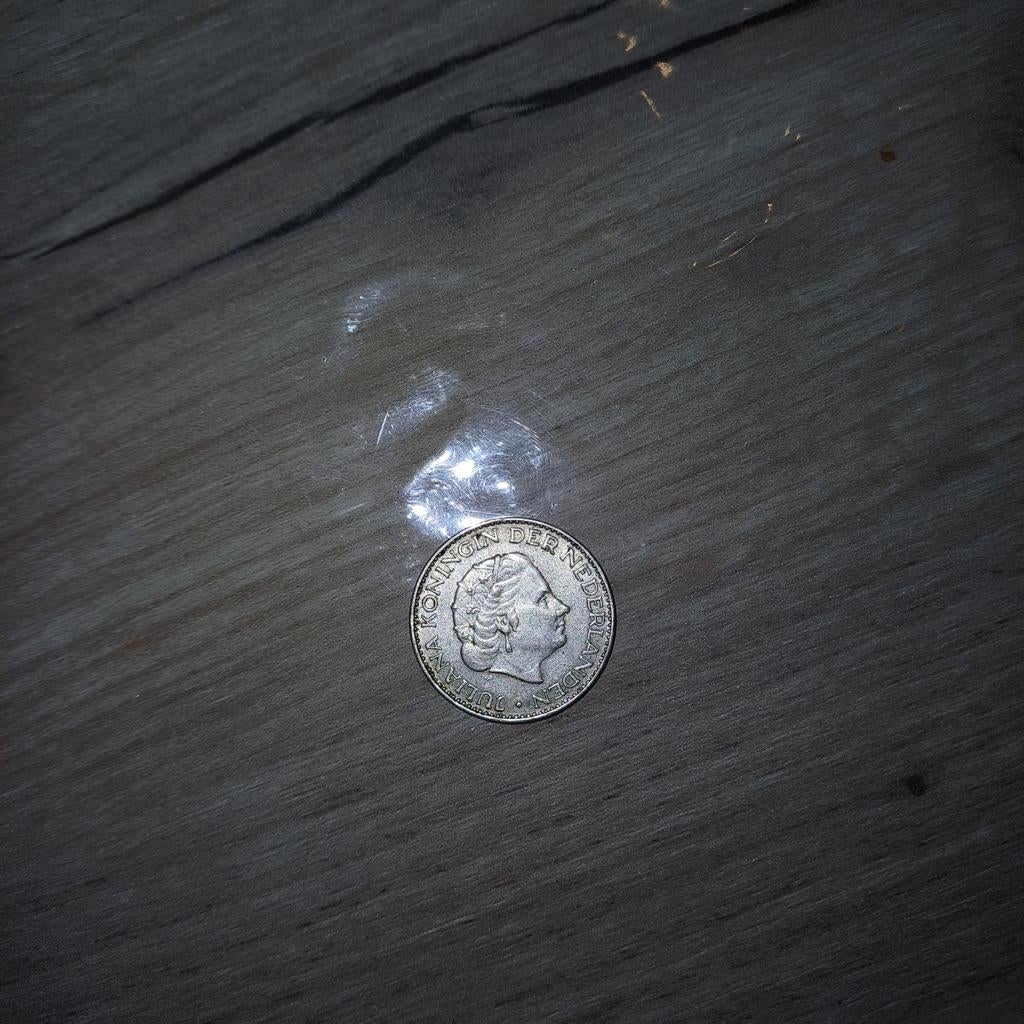 1 Gulden Koningin Juliana 1965, Postzegels en Munten, Munten | Nederland, 1 gulden, Koningin Juliana, Zilver, Ophalen of Verzenden
