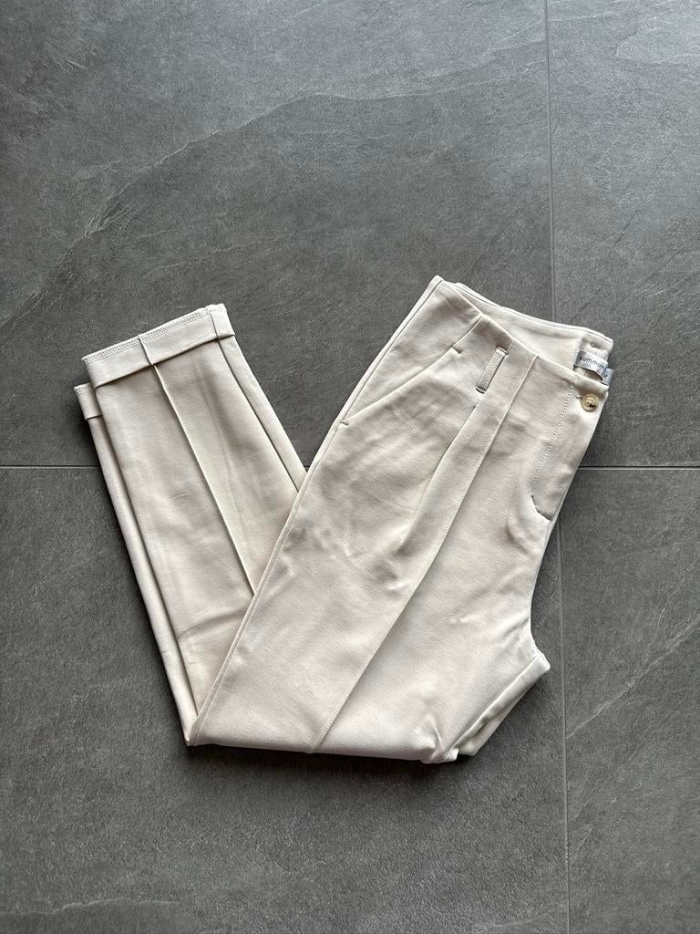 Pantalon Tailored fit broek Summum beige 42 XL, Kleding | Dames, Broeken en Pantalons, Beige, Maat 42/44 (L), Ophalen of Verzenden