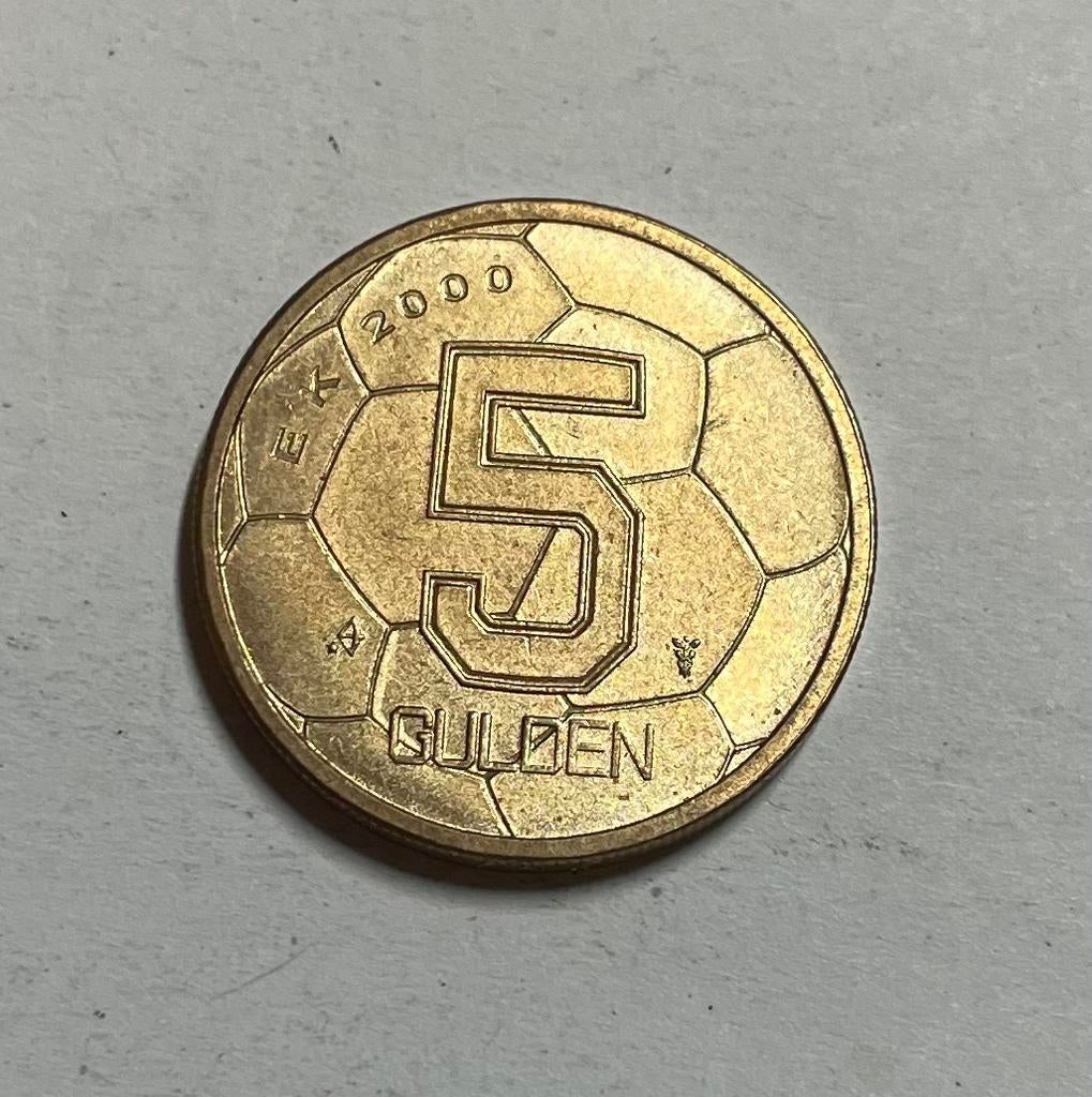 5 gulden Nederland 2000 EK voetbal, Postzegels en Munten, Munten | Nederland, Ophalen of Verzenden, Koningin Beatrix, 5 gulden