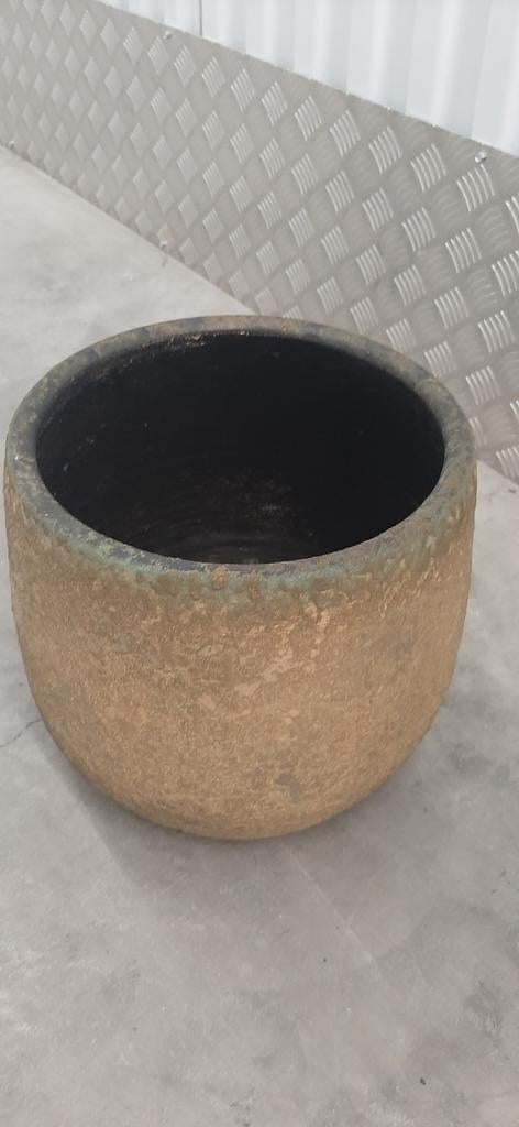 Grote gouden bloempot, Overige materialen, Gebruikt, Minder dan 40 cm, Ophalen