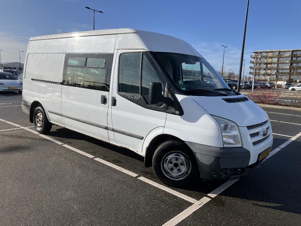 Ford Transit Camper Zelfbouw 2012 Wit, Auto's, Ford, Euro 5, Cruise Control, 241 €/maand, Overige bekleding