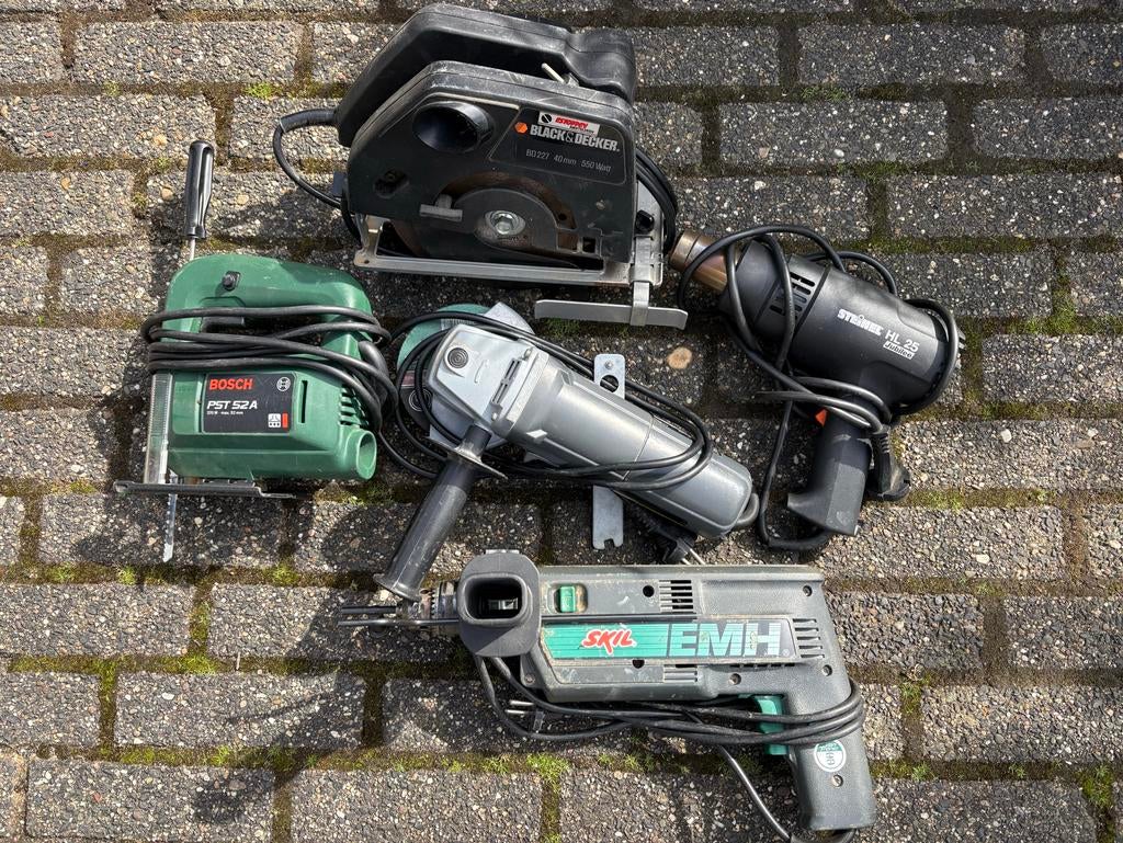 Diverse elektrische gereedschappen - 5 stuks in één koop, Ophalen of Verzenden, Gebruikt